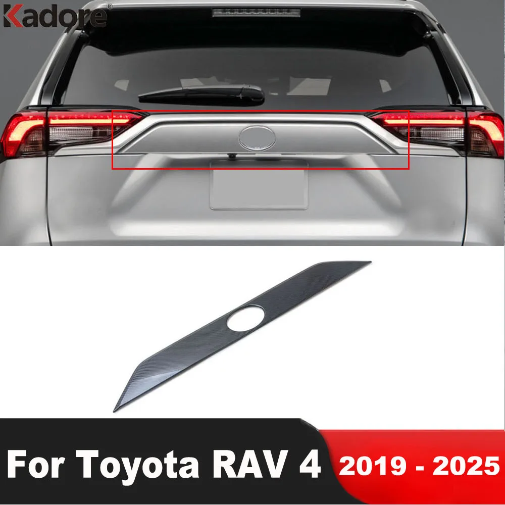 

For Toyota RAV4 RAV 4 2019-2022 2023 2024 2025 Carbon Rear Trunk Lid Cover Trim Tailgate Molding Garnish Strip Car Accessories