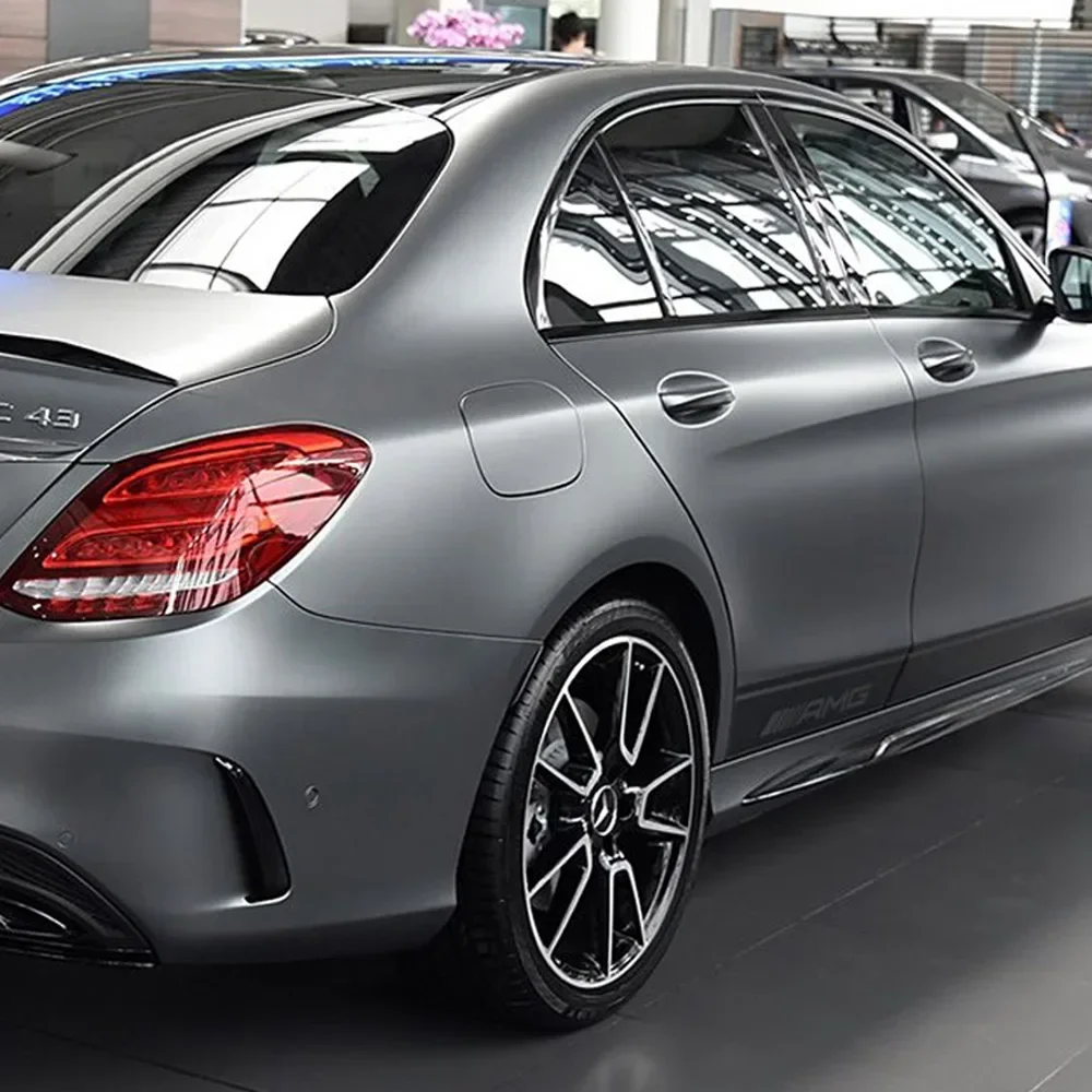 Gloss Black Exterior Side Window Stripe Overlay Cover For Mercedes Benz C-Class W205 2014-2022