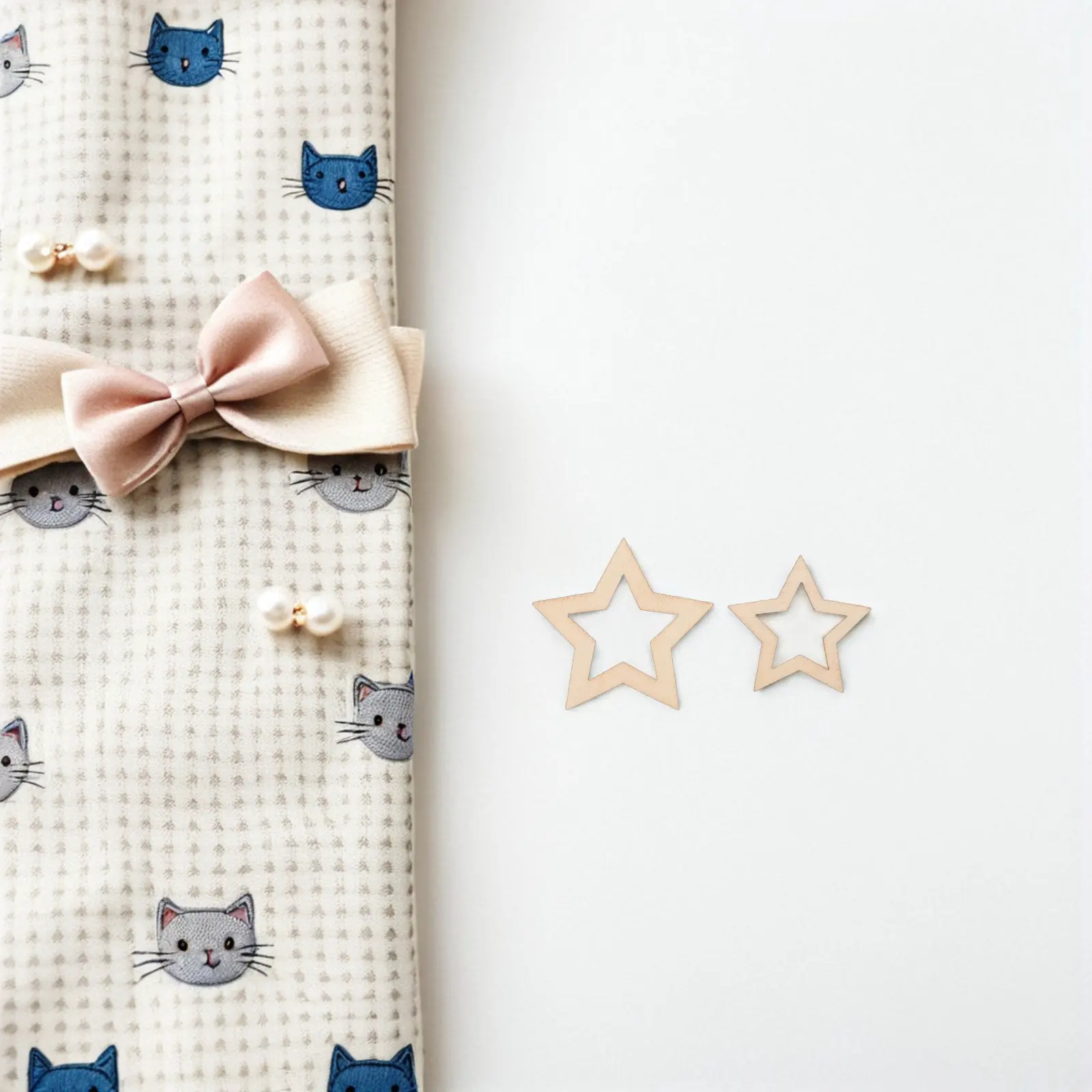 110Pcs Unfinished Wood Star Cutouts 1.57inch 1.97inch Blank Wooden Stars for DIY Crafts Christmas Home Decor Wall Art Ornament