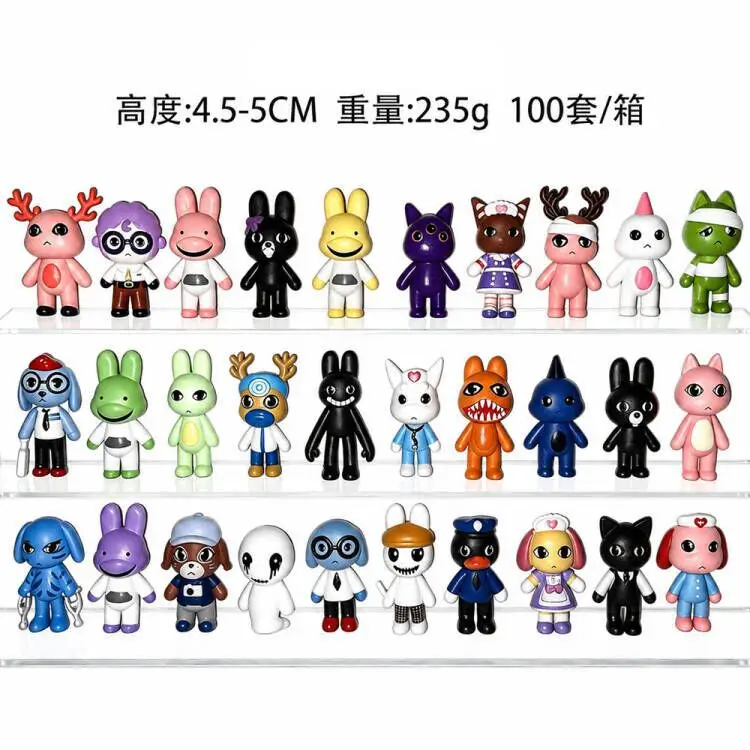 24/30pcs Animal Hospital Figure Mini Terror Animal Hospital Figures Pvc Doll Halloween Decora Statue Collection Model Toy Gift