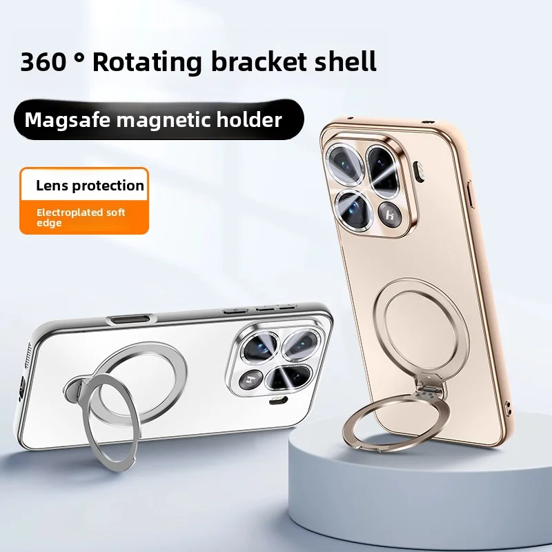 

Для OPPO Find X9 Pro Чехол Жесткий AG Матовая кольцевая подставка Магнитная защитная задняя крышка MagSafe Для Find X9 X8 Pro X8S + X8Ultra Shell