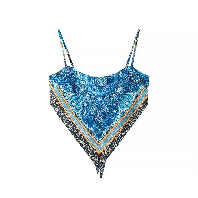 Faionable Stampa floreale ter Top Gilet da donna Estate Nuovo arrivo Abbigliamento transfrontaliero A-Line ort Lunghezza Tee-Dimensione...