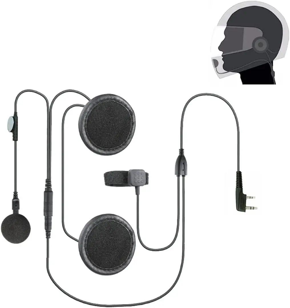 

BAOFENG Helmet Kit 2 PIN Full Face Motorcycle Headset Earpiece Mic Ken Wood/WOU Xun/Pu Xing/Lin ton Two Way Radio Walkie Talkie