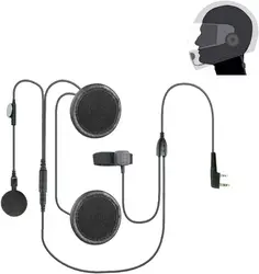 BAOFENG Helmet Kit 2 PIN Full Face Motorcycle Headset Earpiece Mic Ken Wood/WOU Xun/Pu Xing/Lin ton Two Way Radio Walkie Talkie