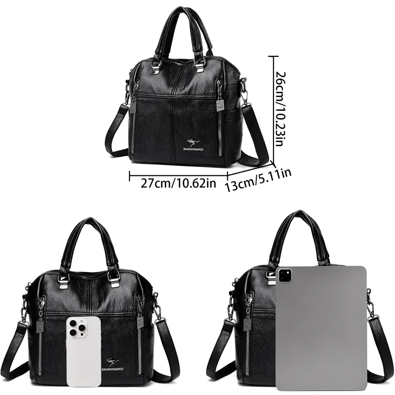 Hot Sale High Quality Leather Backpack Women Shoulder Bags Multifunction Travel Backpack School Bags for Girls Bagpack Mochila
