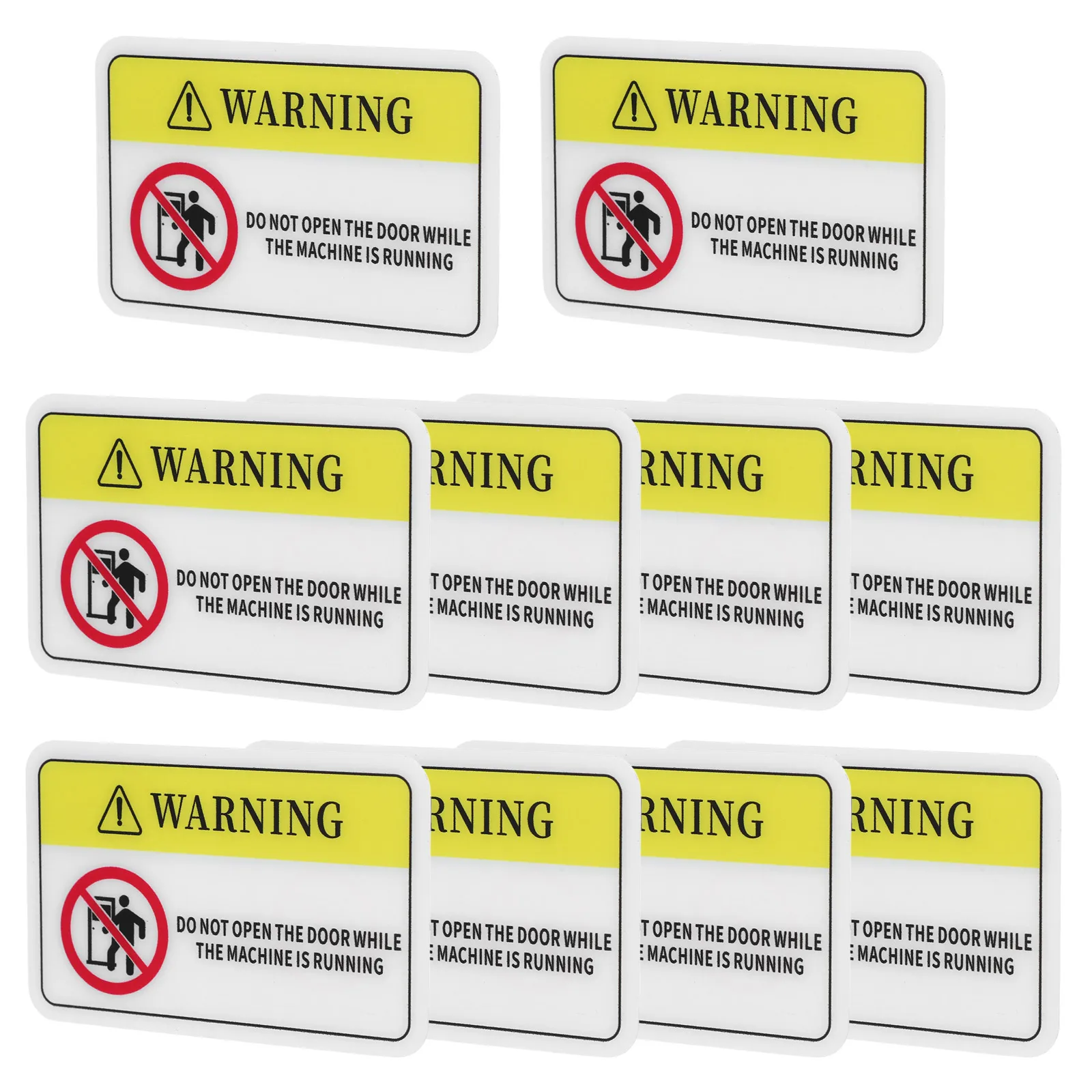 

10pcs Warning Stickers Safety Signs Caution PVC Labels Construction Equipment Industrial Monitoring Security