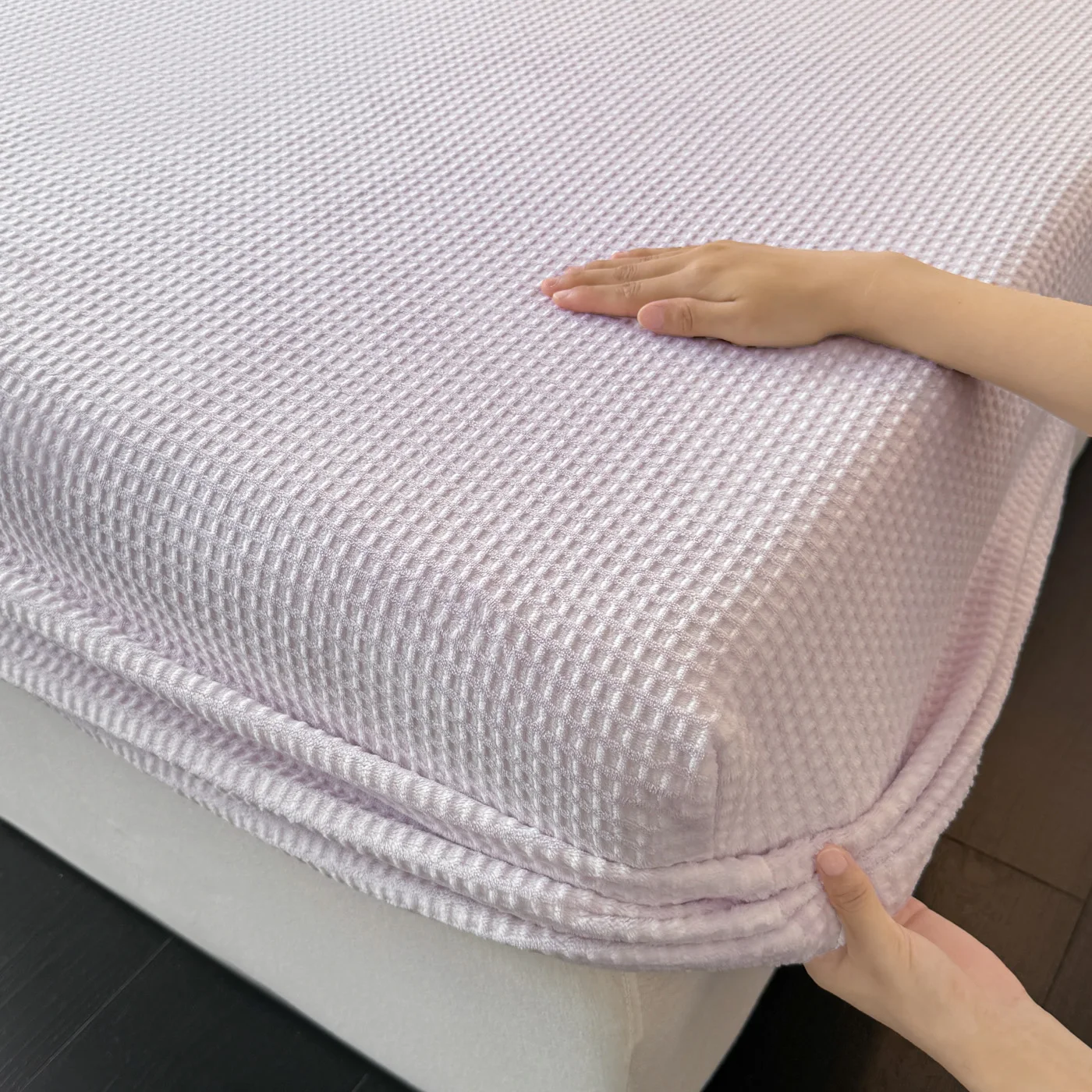 Milk Fleece Bed Sheets with Elastic Winter Warm drap housse180x200 Single/Queen/King Solid Color Bedsheets sabanas matrimoniales