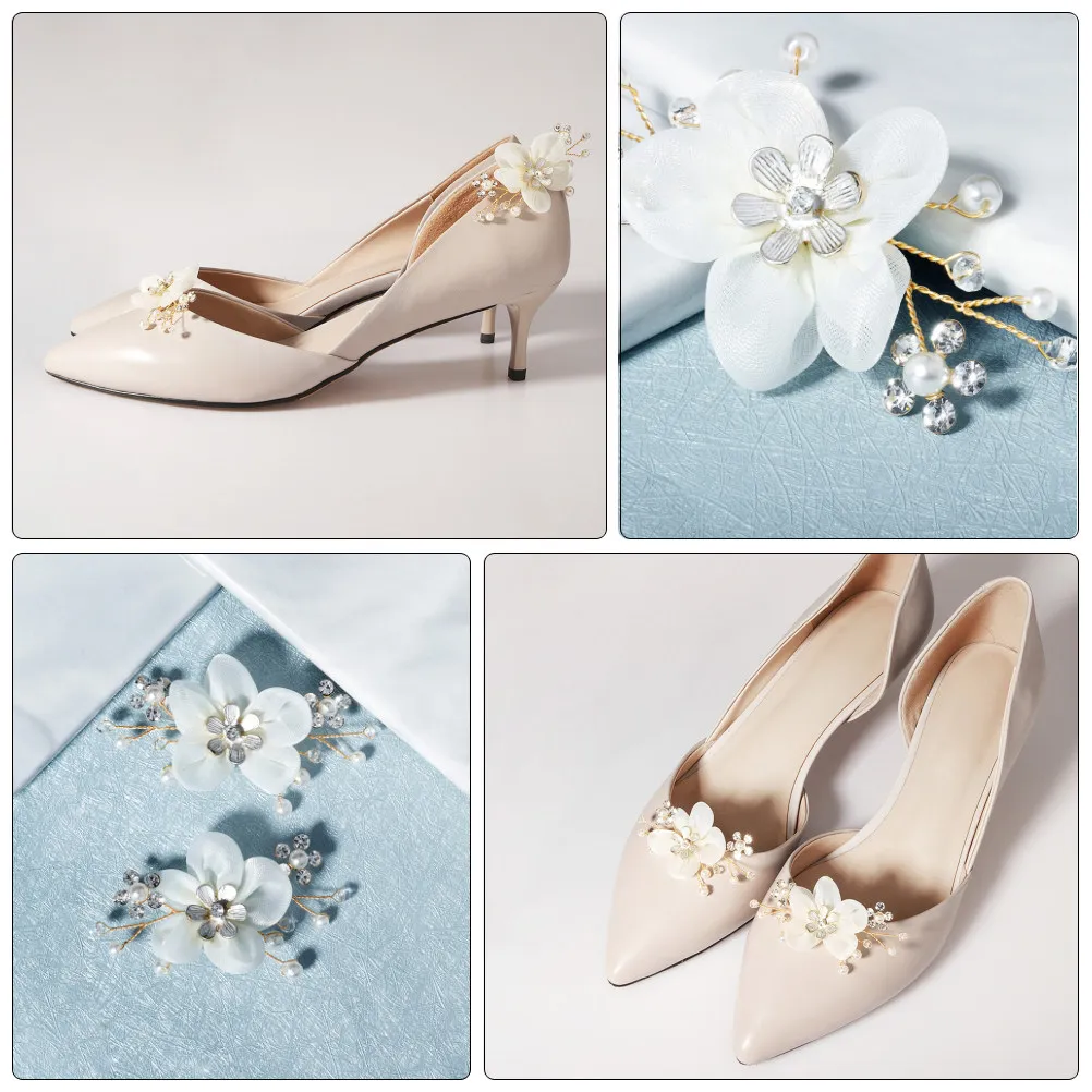1Pair Removable Shoe Buckle Alloy Wedding Clip Elegant Detachable Decoration for Women High Heel Shoes Party Banquet