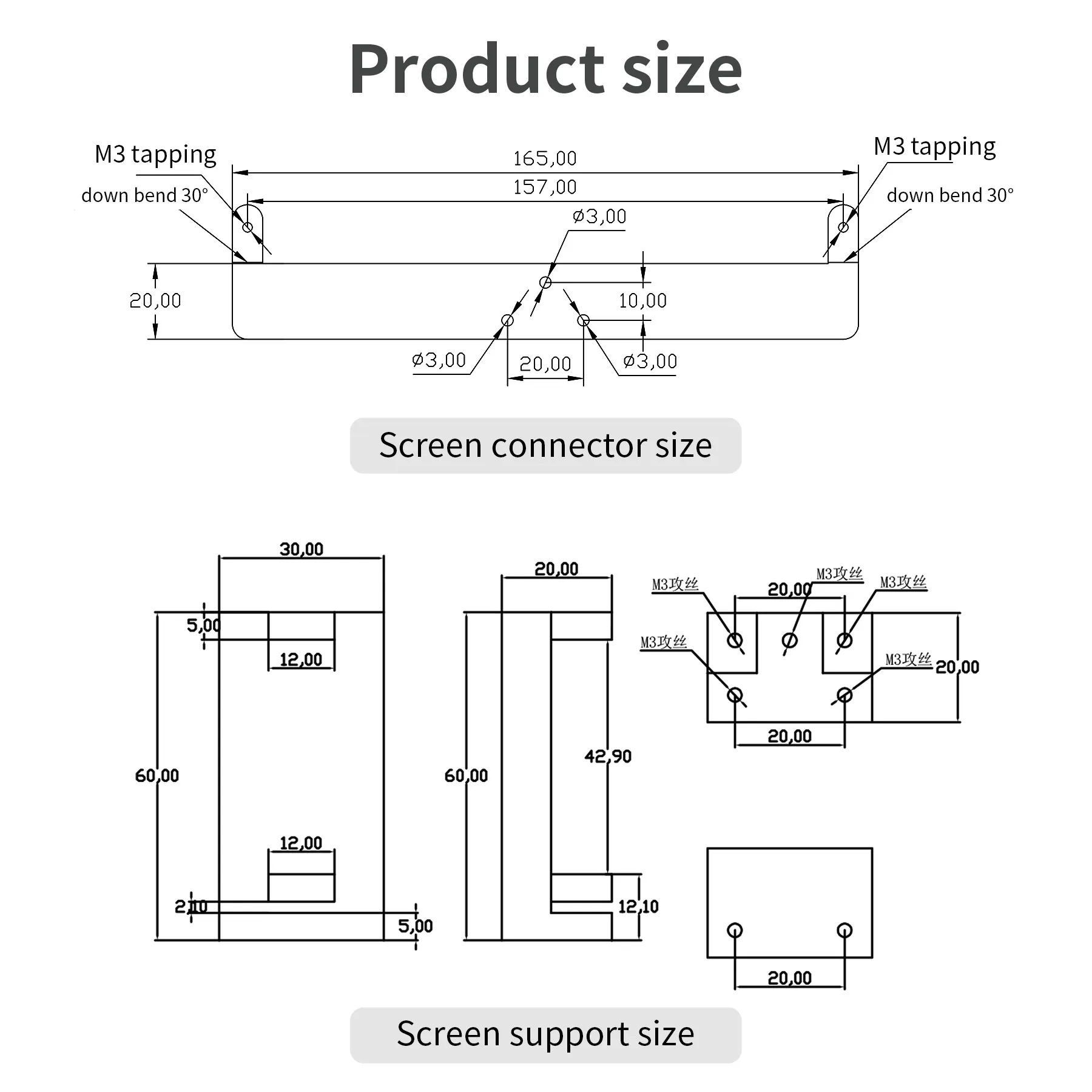 HD 7-inch Touch Display TN Screen with Green Aluminum Alloy Bracket Can Be Installed On Raspberry Pi Robot Car Or Jetson Robot