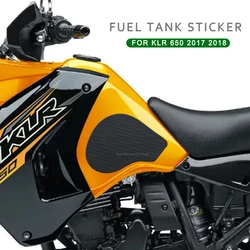 For Kawasaki KLR 650 KLR650 2017 2018- Motorcycle accessories Non-Slip Side Fuel Tank Stickers Pad Rubber Sticker