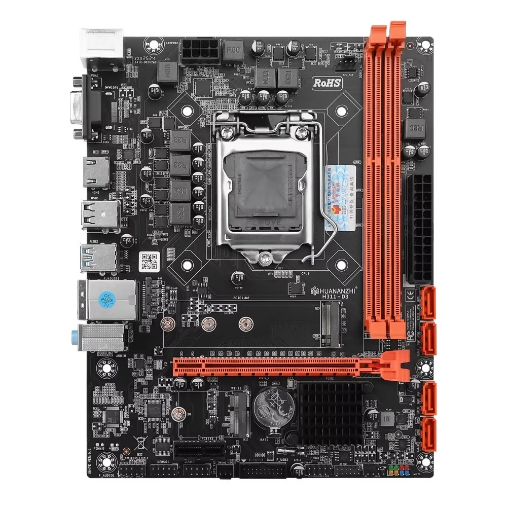HUANANZHI H311-D3 LGA1151 DDR3(16GB Motherboard M.2 NVMe Micro ATX for Intel Core Pentium Celeron 6th 7th 8th 9th Gen CPU Chioce