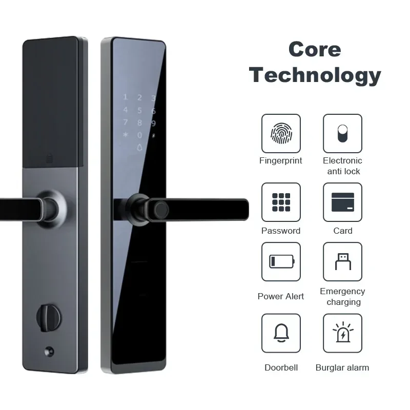 Ttlock Smartlock Password Keyless Entry Cerradura Inteligente Card Fingerprint Electronic Front Door Lock Smart Door Lock