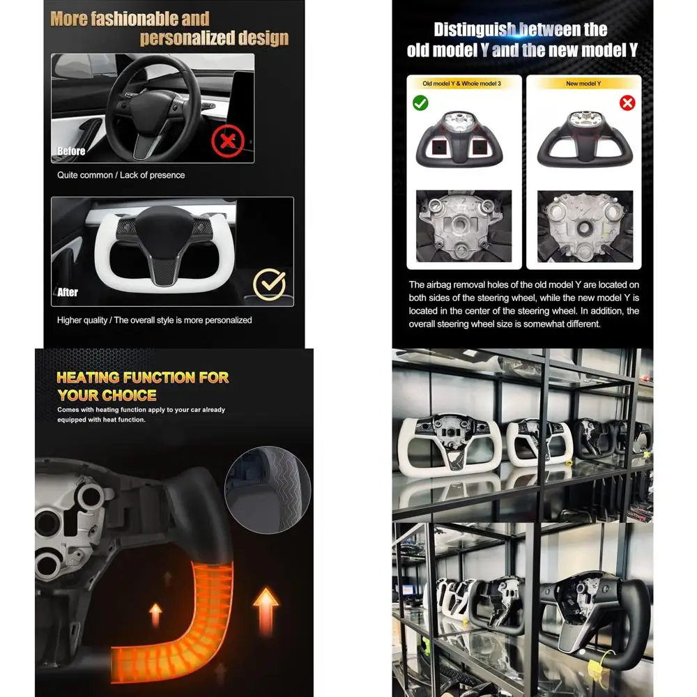 

Рулевое колесо с подогревом из настоящего углеродного волокна для Tesla Model 3 (2017–2023) и модели Y (2018–2024 гг.) | Подходящая на заводе установка 1:1 |