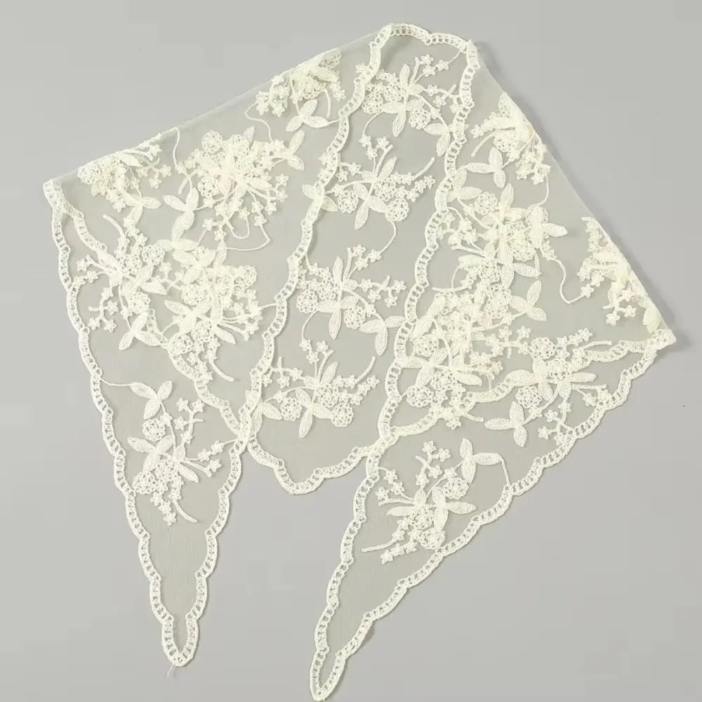 Hollow Out Ins Lace Hair Scarf Breathable Thin Women Lace Bandana Comfortable To Wear Multi-functional Retro Triangle Headband