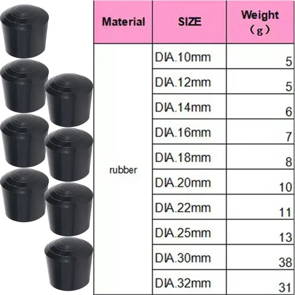 8pcs Home Decor Anti-slip Chair Leg Caps Wear-resistant Round Furniture Table Covers Rubber Feet Protector Furniture Accessories image 6