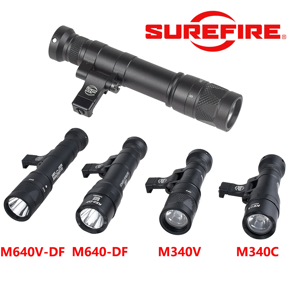 Tactical LED Scout Light SureFire M640V M340V Strobe Flashlight