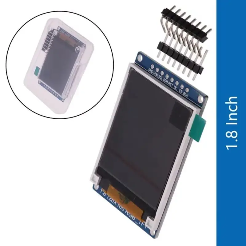 

1,8-дюймовый TFT-модуль — модуль ЖК-дисплея с основанием печатной платы — требуется только последовательный порт SPI 4 ввода-вывода, 1 шт.