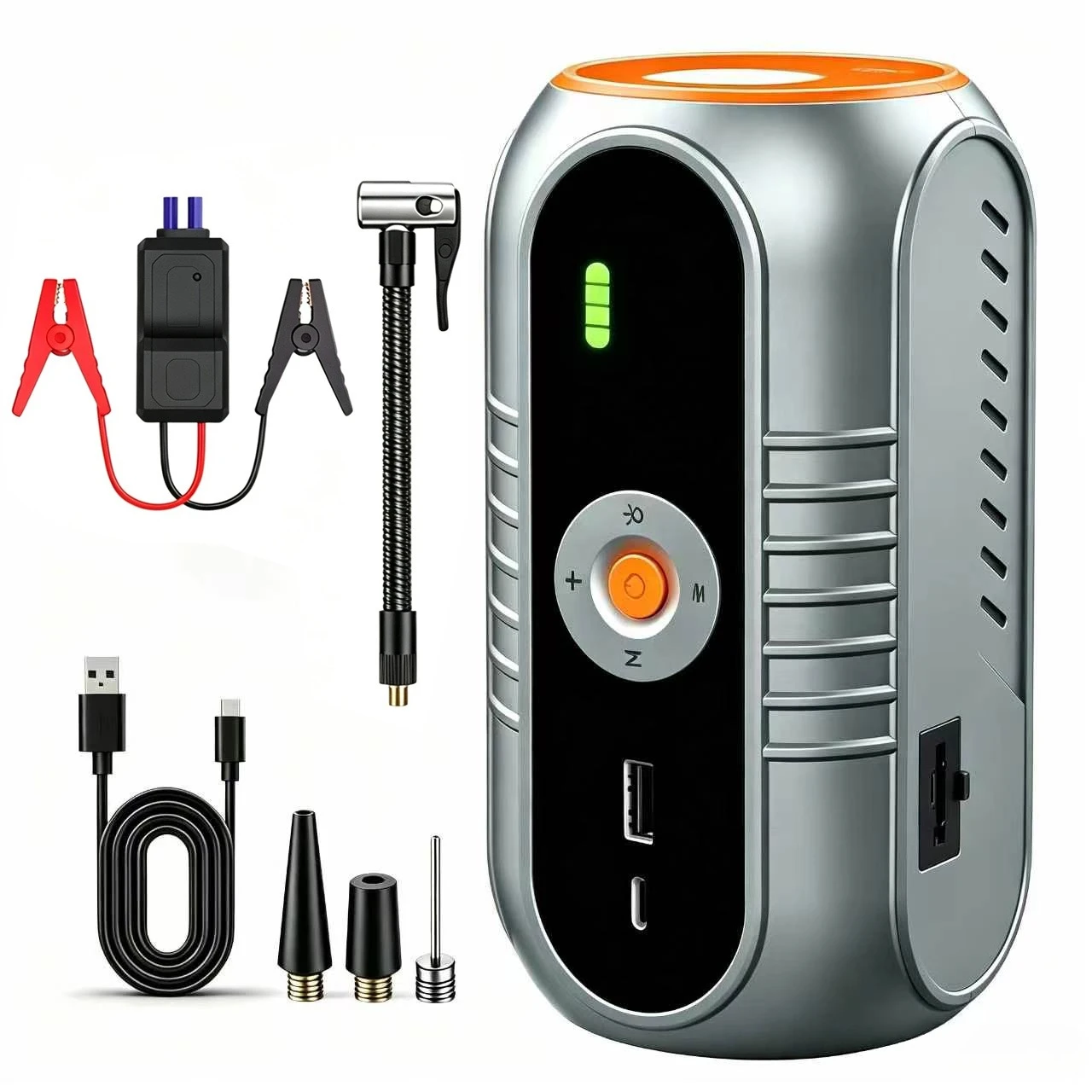 8000mAh Car Battery Jump Starter with Air Compressor Auto Battery Booster 150PSI Air Pump Tire Inflator 12V Car Battery Jump Box