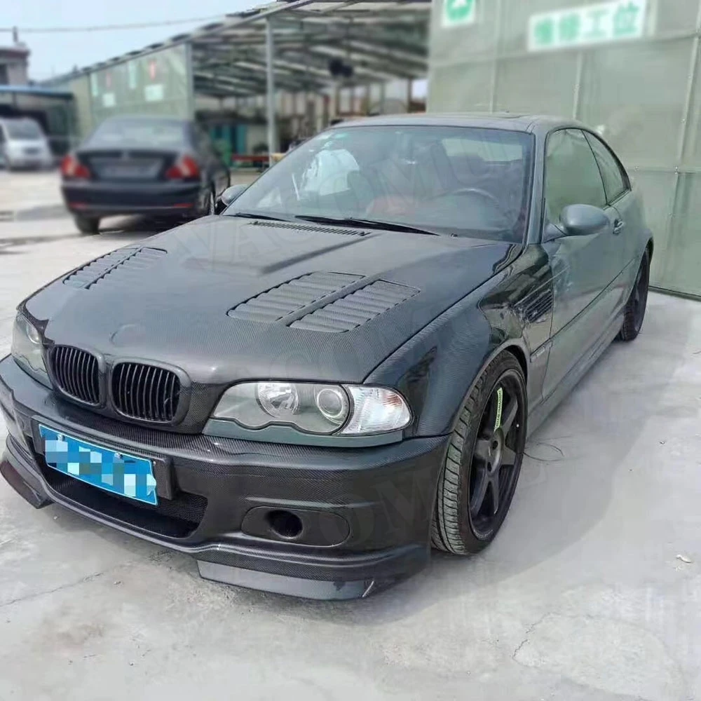 VACOMUL Carbon Fiber Front Bumper Guard Fender For BMW 3 Series E46 M3 Head Bumper Pre-Facelift Car Styling