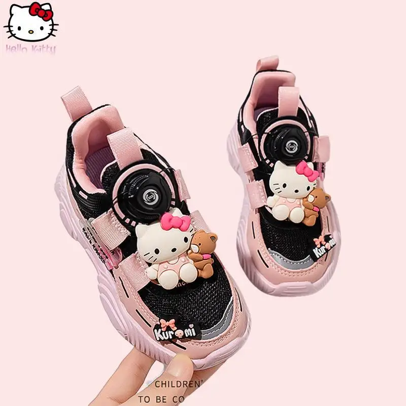 Scarpe da ginnastica Kuromi Hello Kitty per bambini Cartoon Kawaii Autunno e inverno Nuove scarpe da papà Anime Girls Sanrio Scarpe da corsa con suola morbida