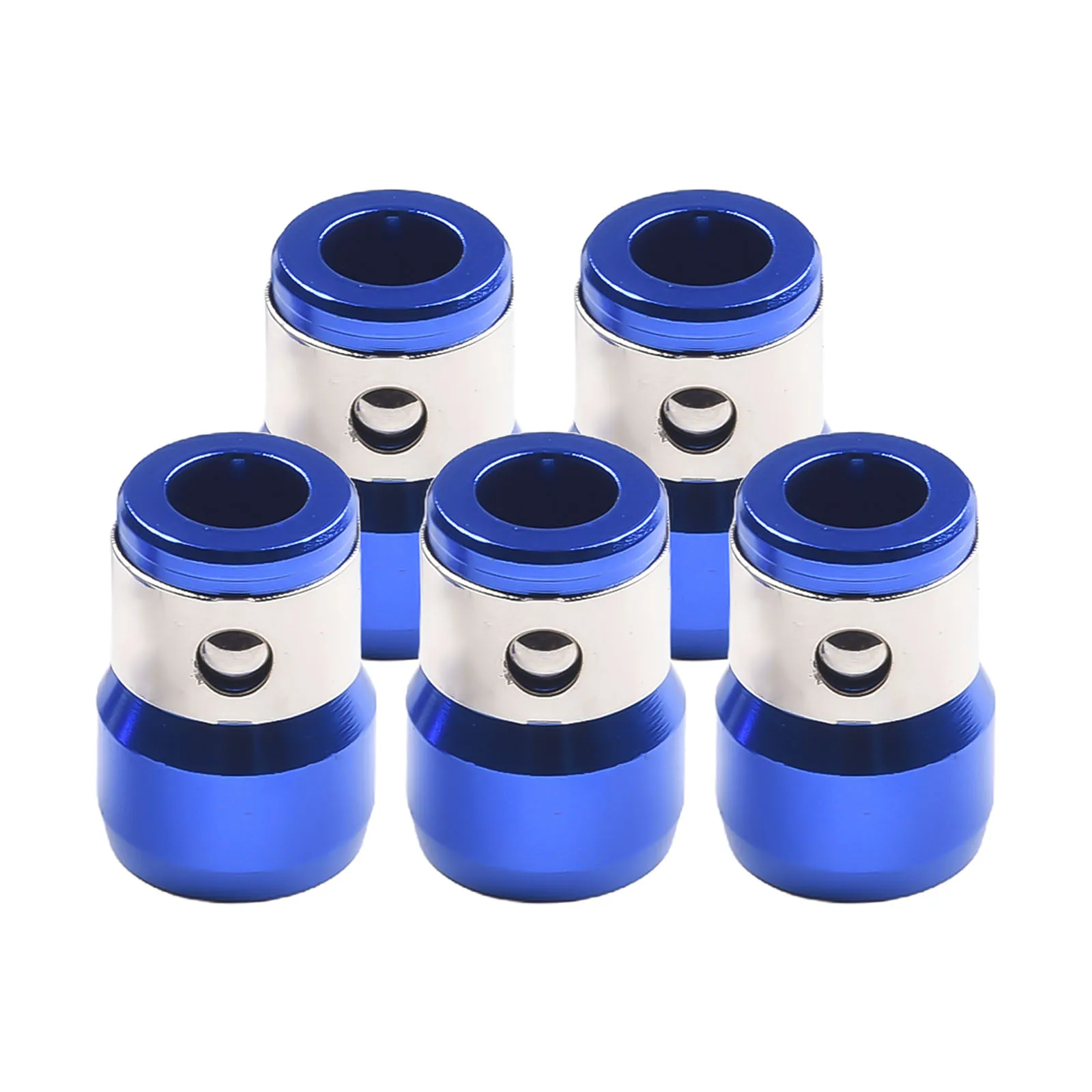 

5pcs/set Alloy Screwdriver Bit Magnetic Ring Metal Screwdriver Head Magnetizer For 6.35mm Flat Head Hexagon Screwdrivers