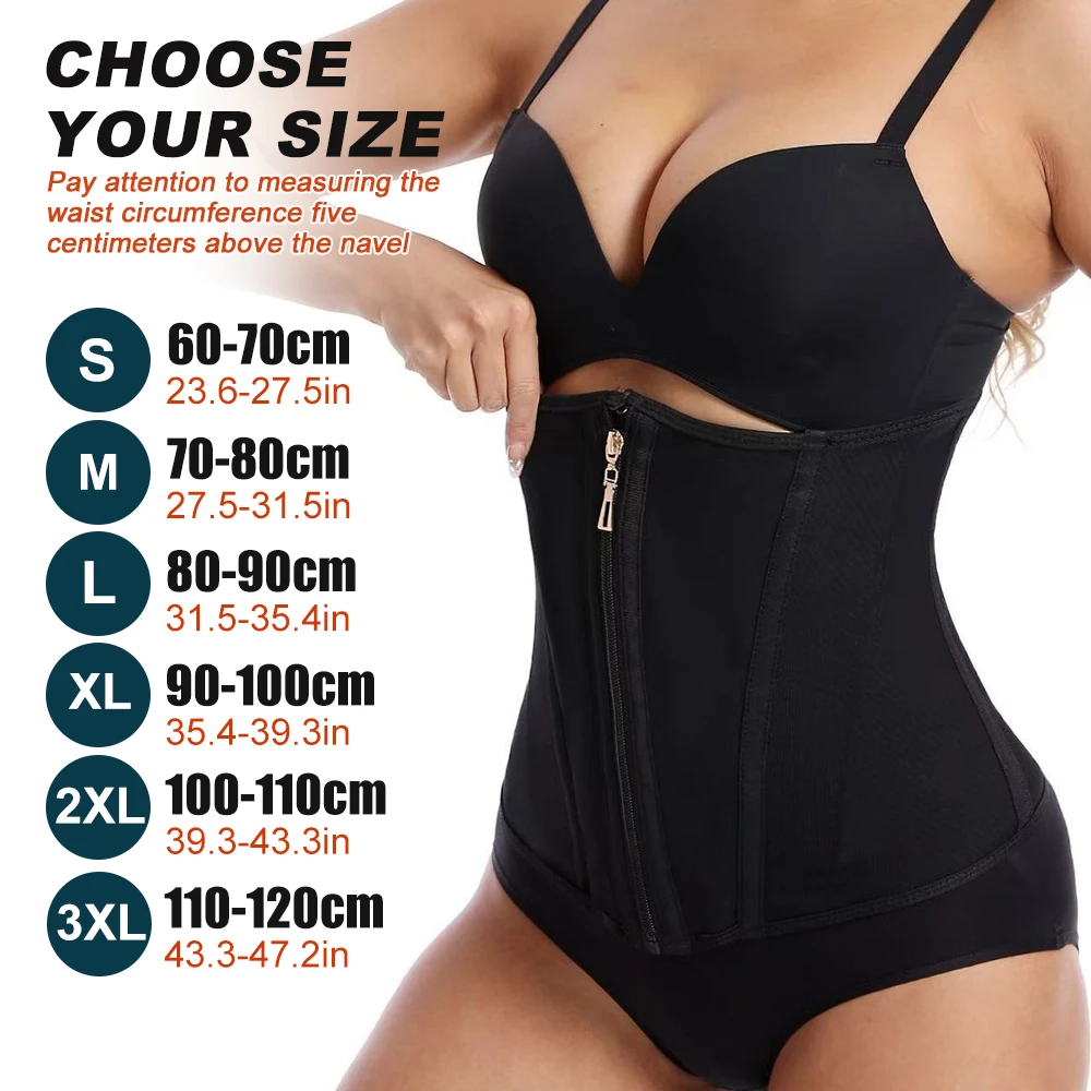 1 Stück Taillentrainer für Frauen Bauchkontrolle Workout Taillenkorsett Shapewear Postpartum Körperformer mit Reißverschluss und Haken – Detail 9