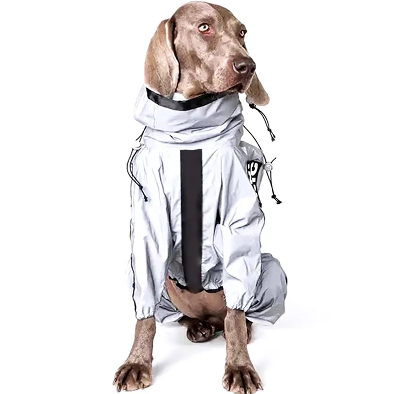 Impermeável Reflective Raincoat para Pet Dog, Raincoat Jumpsuit, Rain Coat, protetor solar, roupas ao ar livre, jaqueta para cães pequenos, Pet Shop