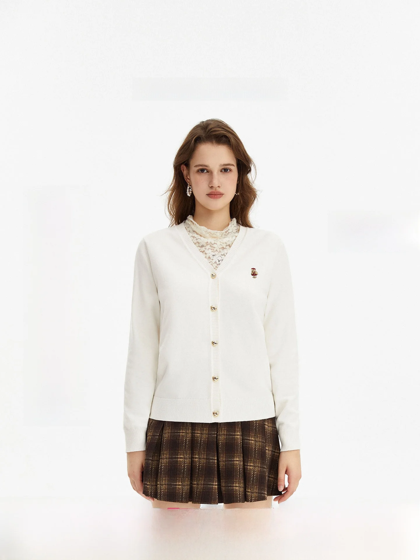 

Модный однотонный/разноцветный женский вязаный кардиган с V-образным вырезом и длинными рукавами Noisy Teddy25, осенняя новинка