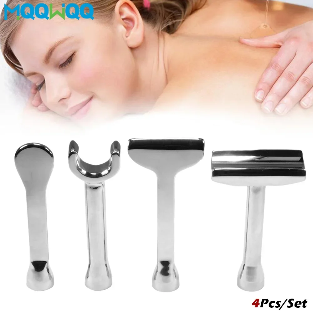 

4Pcs Stainless Steel Muscle Scraper Tools Set,Scraping Massage Tools GuaSha Massage Scraper Tool,IASTM Tool,Guasha Tool for Body