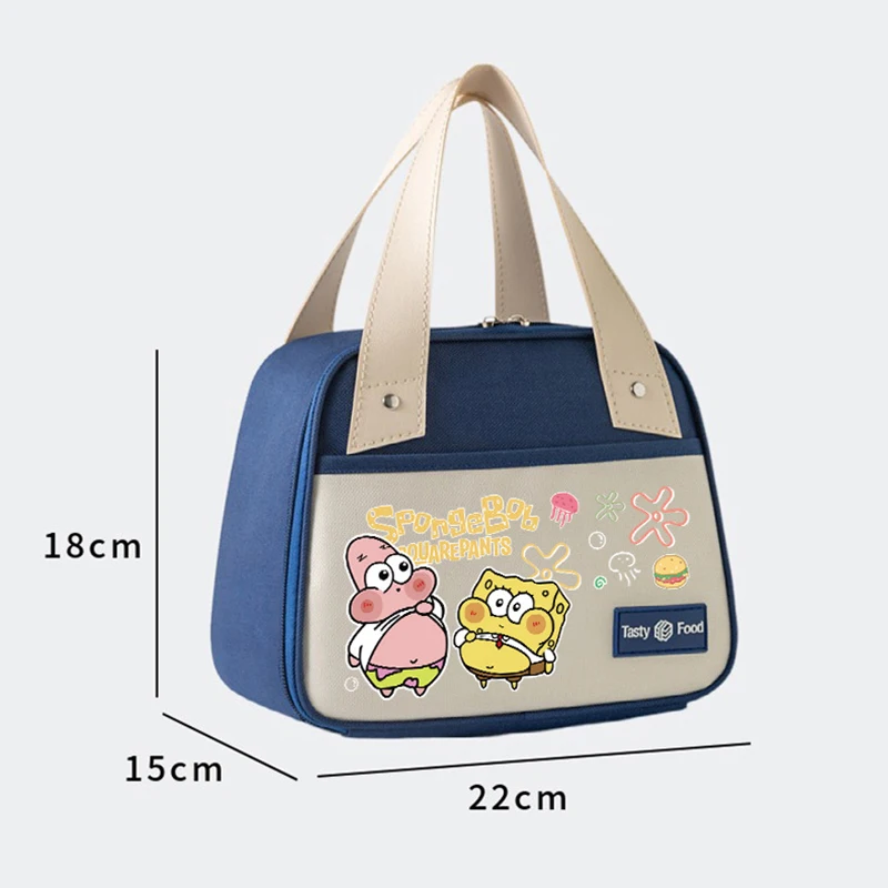 SpongeBob Patrick Star Lunch Bag Insulation Bento Pack Aluminum Foil Rice Bag Student Handbag Portable Food Container Tote Bags