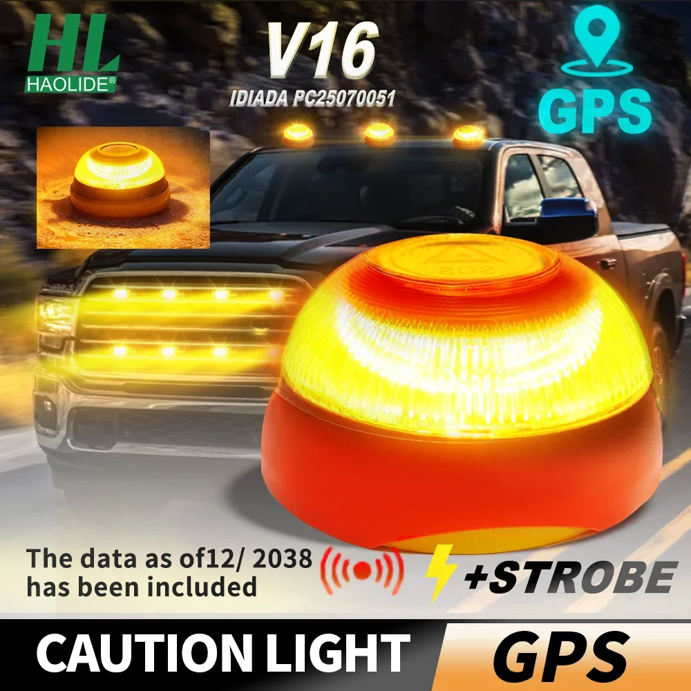 

HAOLIDE Car Emergency Beacon Light with 2 Light Modes Battery Magnetic Strobe Warning Light Sustainable Lighting Safety Signal