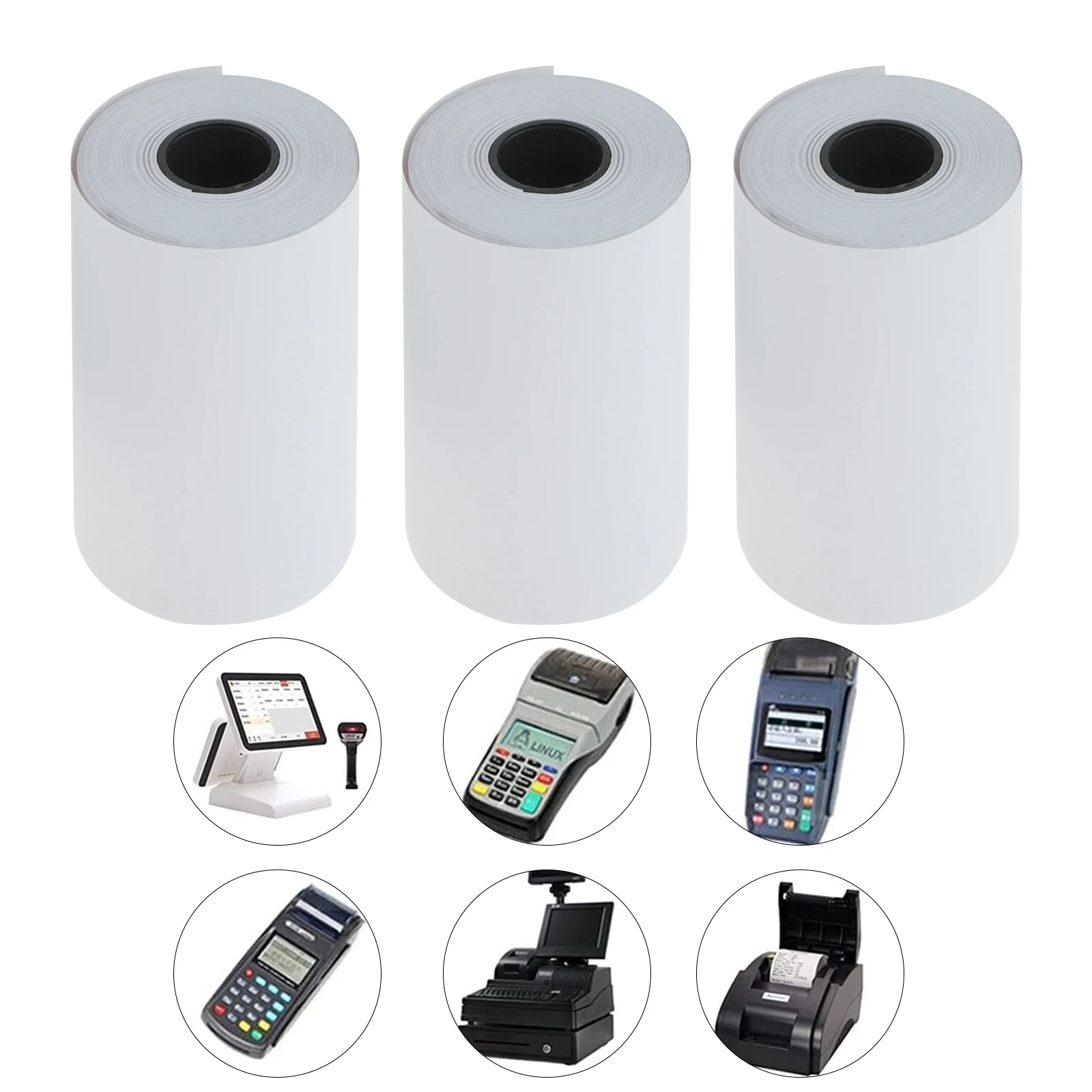 3 Rolls/bag 80*40mm Receipt Thermal Paper Printing Label Roll for Mobile POS 80mm Photo Printer Cash Register Paper Office