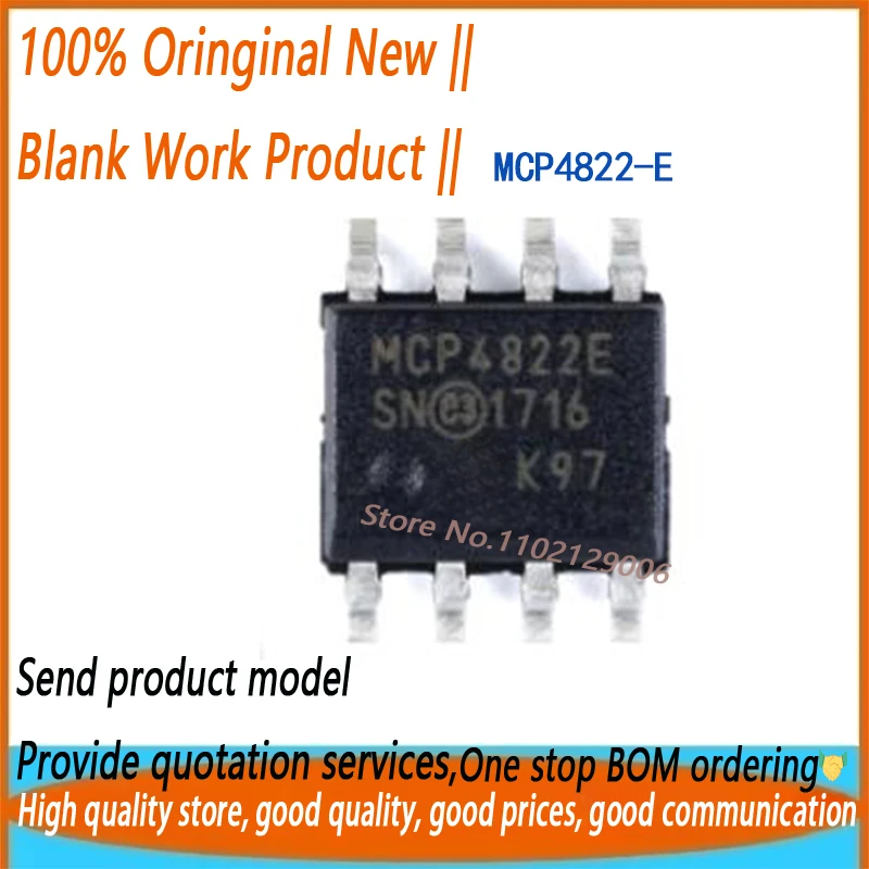 (5/30pieces) MCP4822-E/SN MCP4822E MCP4822 SOP  Brand New Original