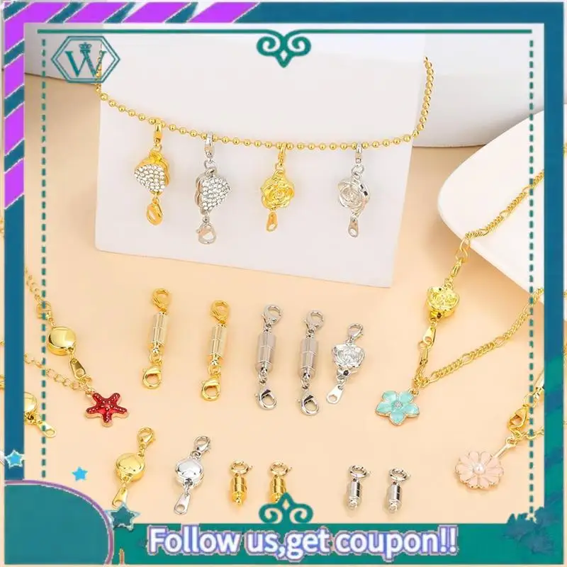 

A09P 20 Pcs Magnetic Necklace Clasps Magnetic Necklace Extender For Jewelry Connector Making Easy To Use And Work
