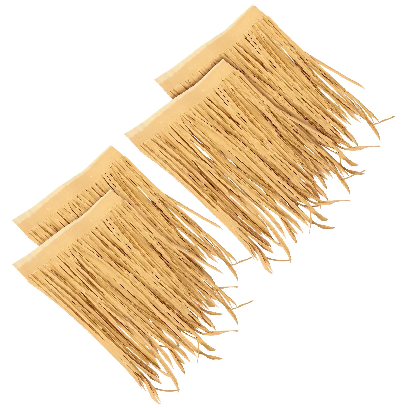 

4Pcs Simulated Thatch Roof Artificial Straw Roofing Fireproof Garden Lawn Decoration DIY Roof Panels for Scarecrow Costume