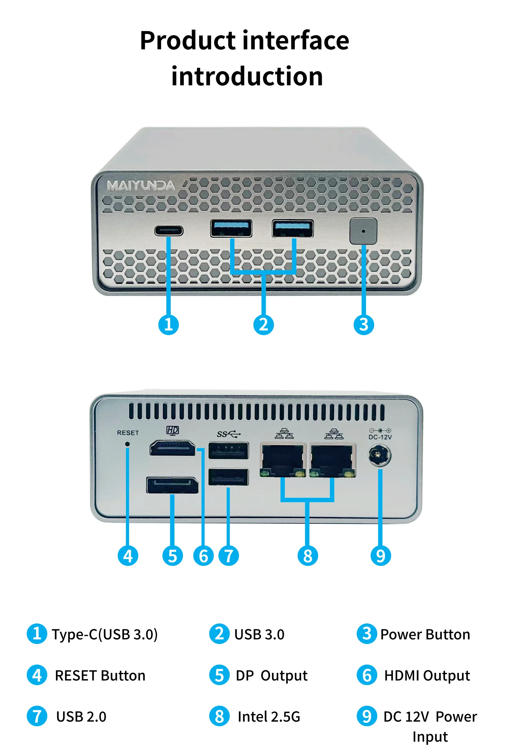 Maiyunda M1S Intel N100/N150 MINI PC Windows 11 Pro DMMI DDR5 4800 MHz M.2 2280 NVMe SSD PCIE 3.0 Effectieve bureau-gamingcomputer