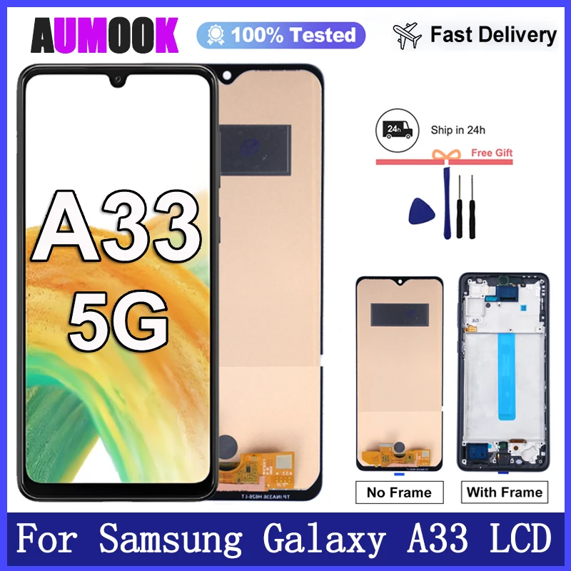 Écran AMOLED pour Samsung Galaxy A33 5G LCD écran tactile numériseur assemblée pour Samsung A336 remplacement de l'affichage