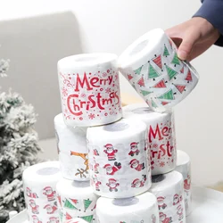 Christmas Pattern Color Toilet Paper Santa Christmas Tree Printed Tissue Home Christmas Gifts Navidad 2024 Happy New Year 2024