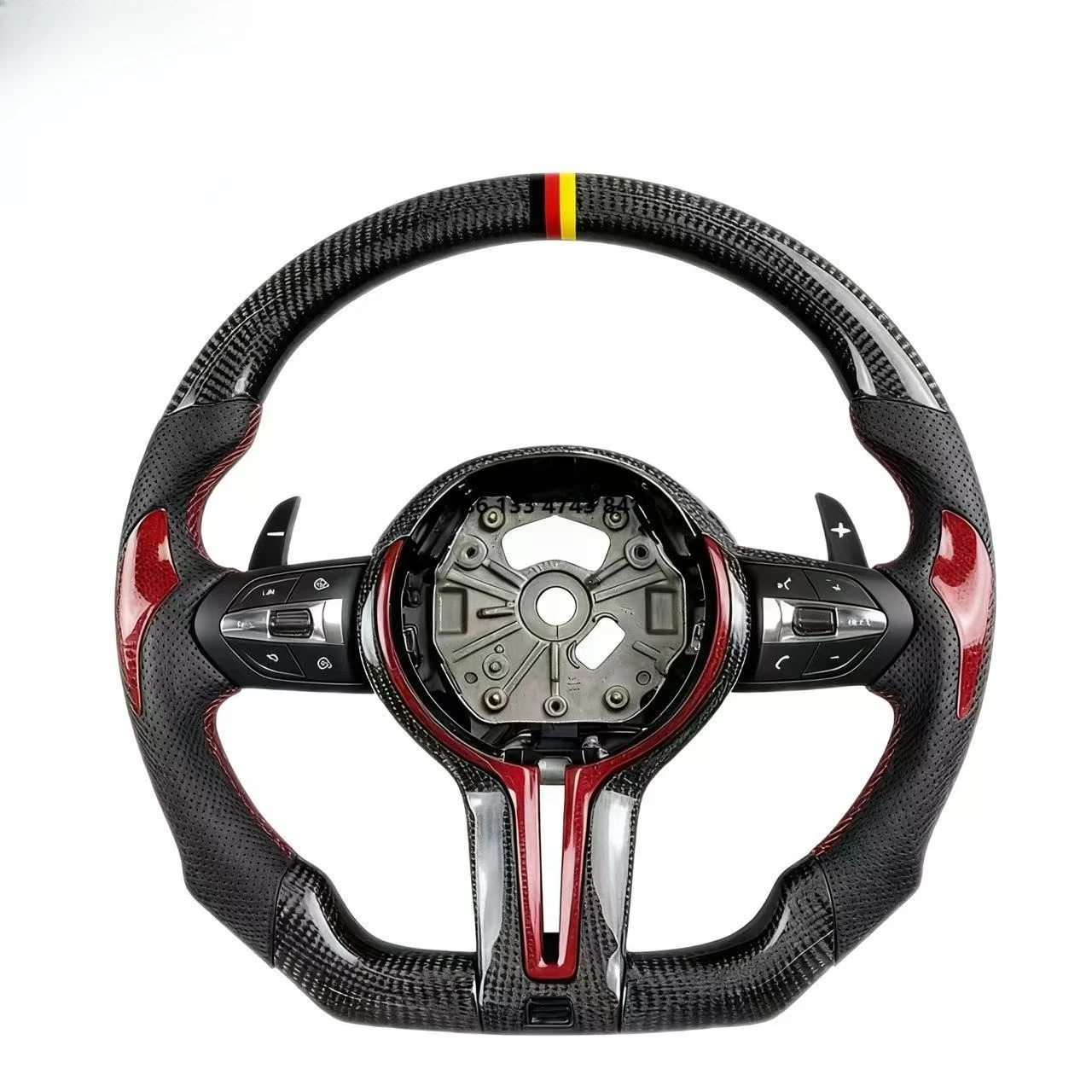 High Quality Professional Factory Carbon Fiber Steering Wheel, Sport Design, 14 Inch, 1 Series, OEM/ODM