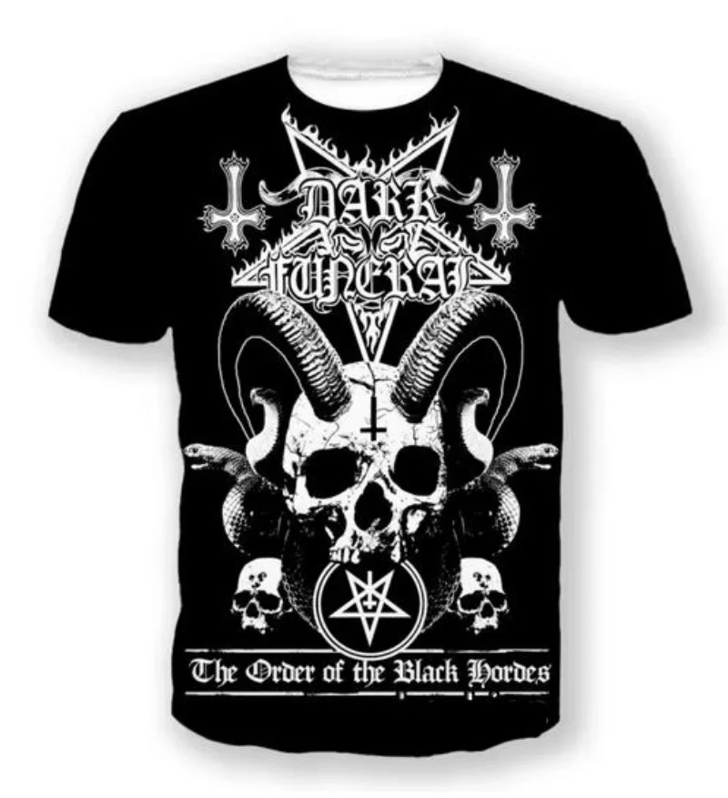 

New Fashion Men/Women Dark Funeral Band 3D Print Short Sleeve T-Shirt Fashion T Shirt Sport Hip Hop Summer Tops TX120