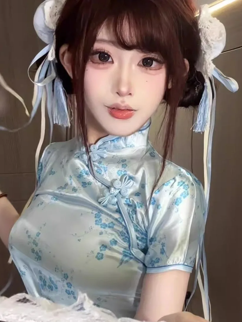 تنورة صينية جديدة من Sle Dr loween Cisas Cosplay orm تنورة خادمة ناعمة للفتيات ملابس يومية