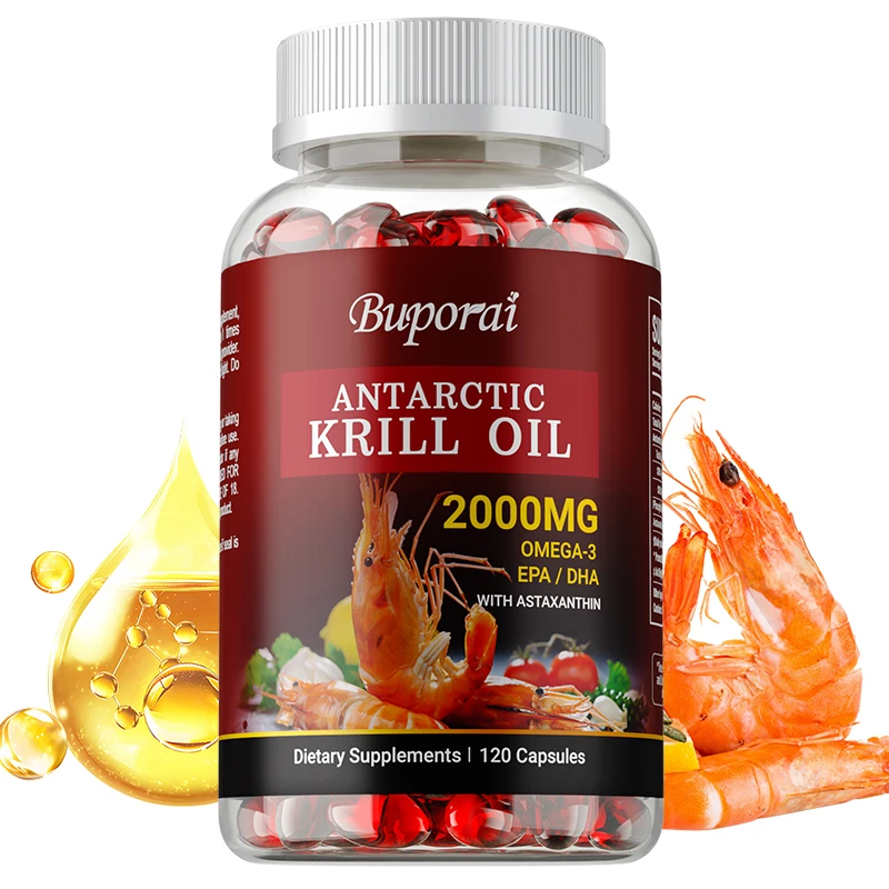 

Антарктическое масло Крил 2000 мг — 3X Strength Natural Source Omega-3 EPA, DHA, с добавлением астаксантиновых фосфолипидов