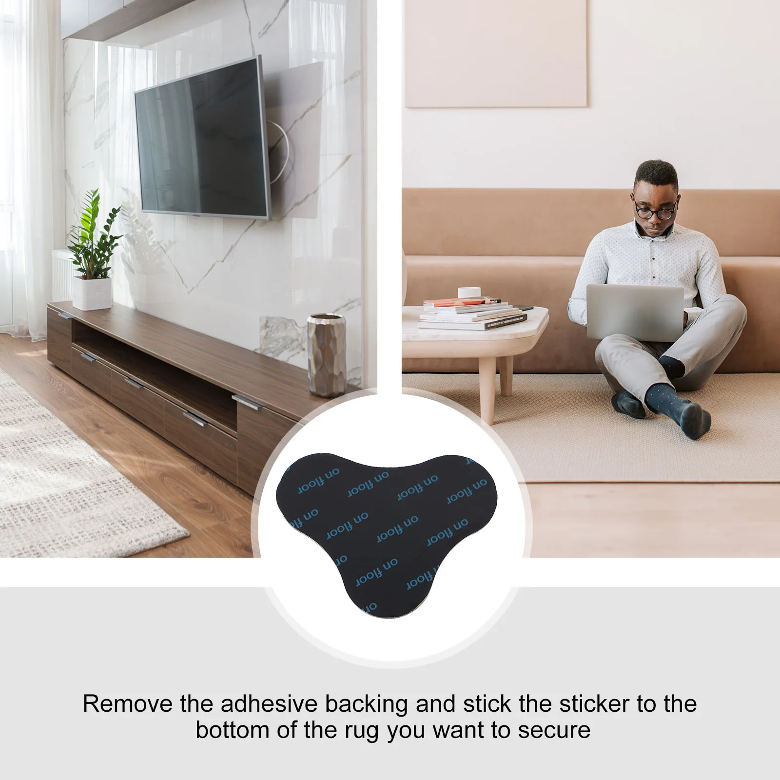 12 قطعة القابضون السجاد غير أثر قابلة لإعادة الاستخدام البساط ملصقات عدم الانزلاق لا الشباك السجاد المسطح غير أثر السجاد القابض