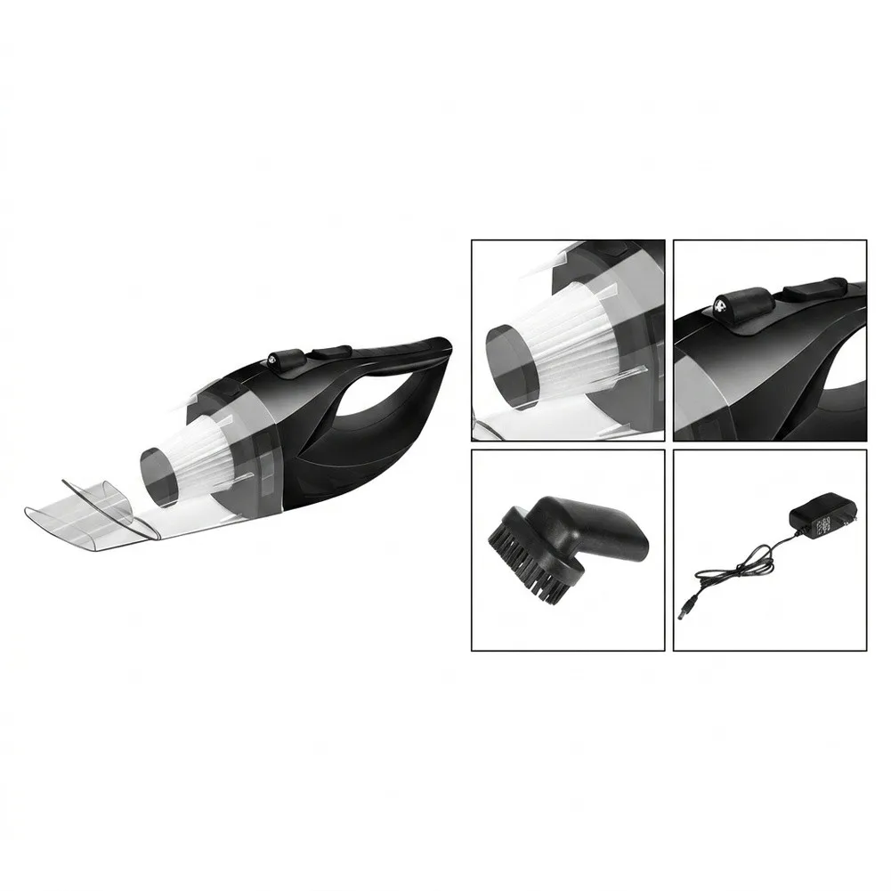 Handheld-Vacuum Cleaner Kit Blue High Power With Detailing Brushes Windshield Cleaner ABS For Car Interior Exterior Auto