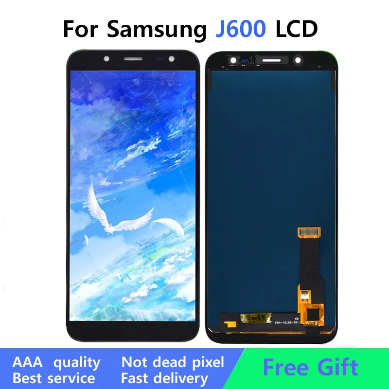 

ЖК-дисплей AMOLED для Samsung Galaxy J6 2018 J600F J600G, сенсорный экран в сборе, запасные части