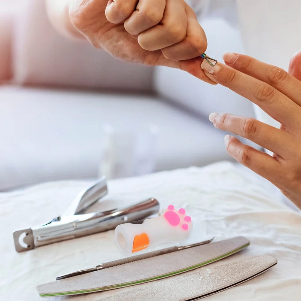 

9pcs Silicone Cat Claw Scissor Covers Non-Slip Cuticle Nipper Handle Protectors For Manicure Pedicure Tools Scissors Tweezers