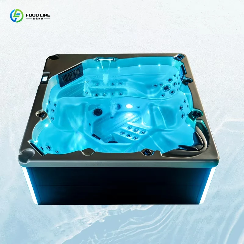 FL 2026 New Acrylic Outdoor Hydrotherapy Massage Pool, 130 Jet Inflatable Hot Tub, Heated Whirlpool for Patio & Garden