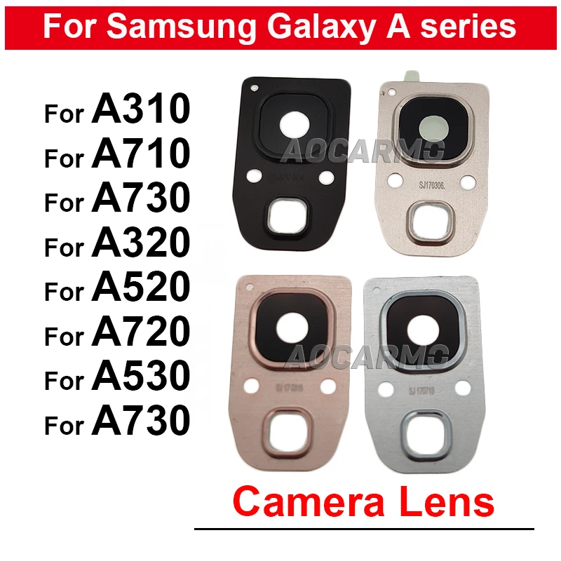 Rear Back Camera Lens With Frame Replacement Part For Samsung Galaxy A510 A520 A530 A310 A320 A720 A730 A5 A7 2016 A2017 A8 Plus