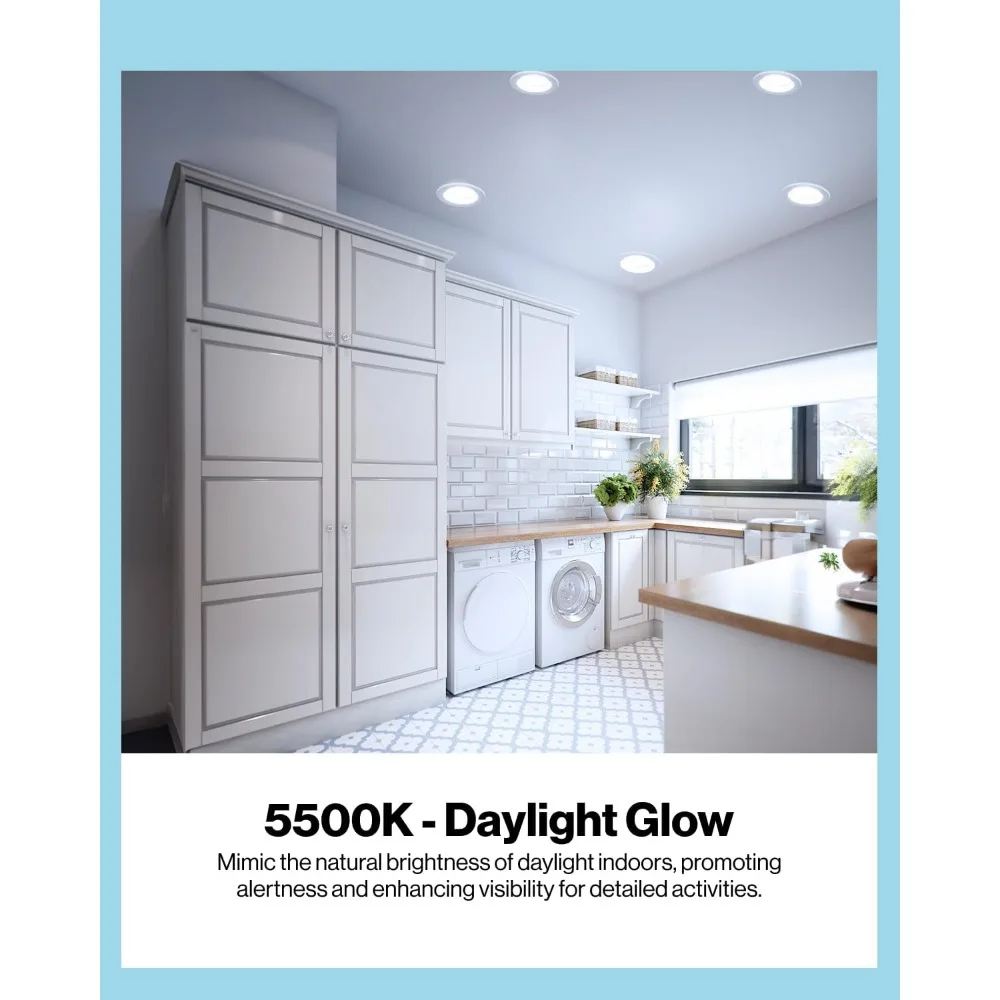 مصابيح LED BR30 غائرة، فيضانات داخلية، 850 لومن، 11 وات، مكافئة 65 وات، ضوء نهاري 5500 كلفن أبيض، مصابيح موفرة للطاقة #3