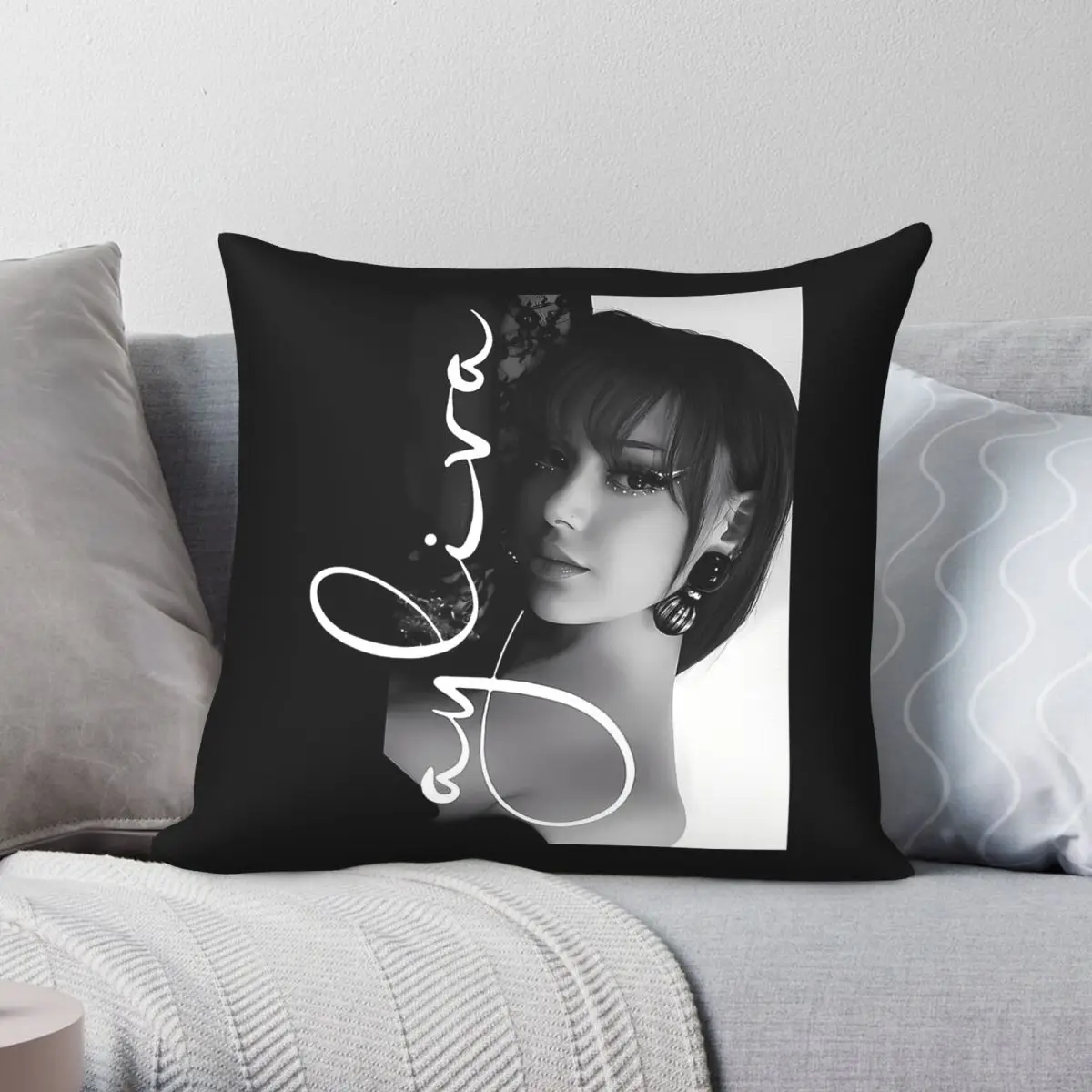 Ayliva German Music Square Pillowcase Polyester Linen Velvet Printed Zip Decor Throw Pillow Case Sofa Seater Cushion Case
